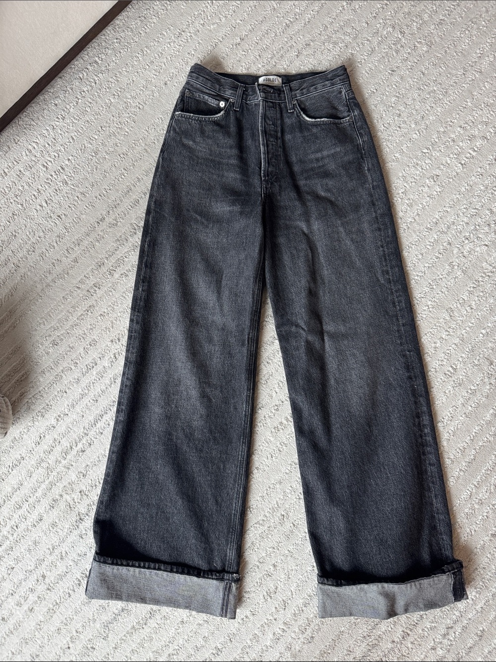 Agolde wide leg cuffed jean